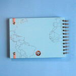 Bitacora De Viaje Paprika 21X15 60Hj. Worldmap Celeste